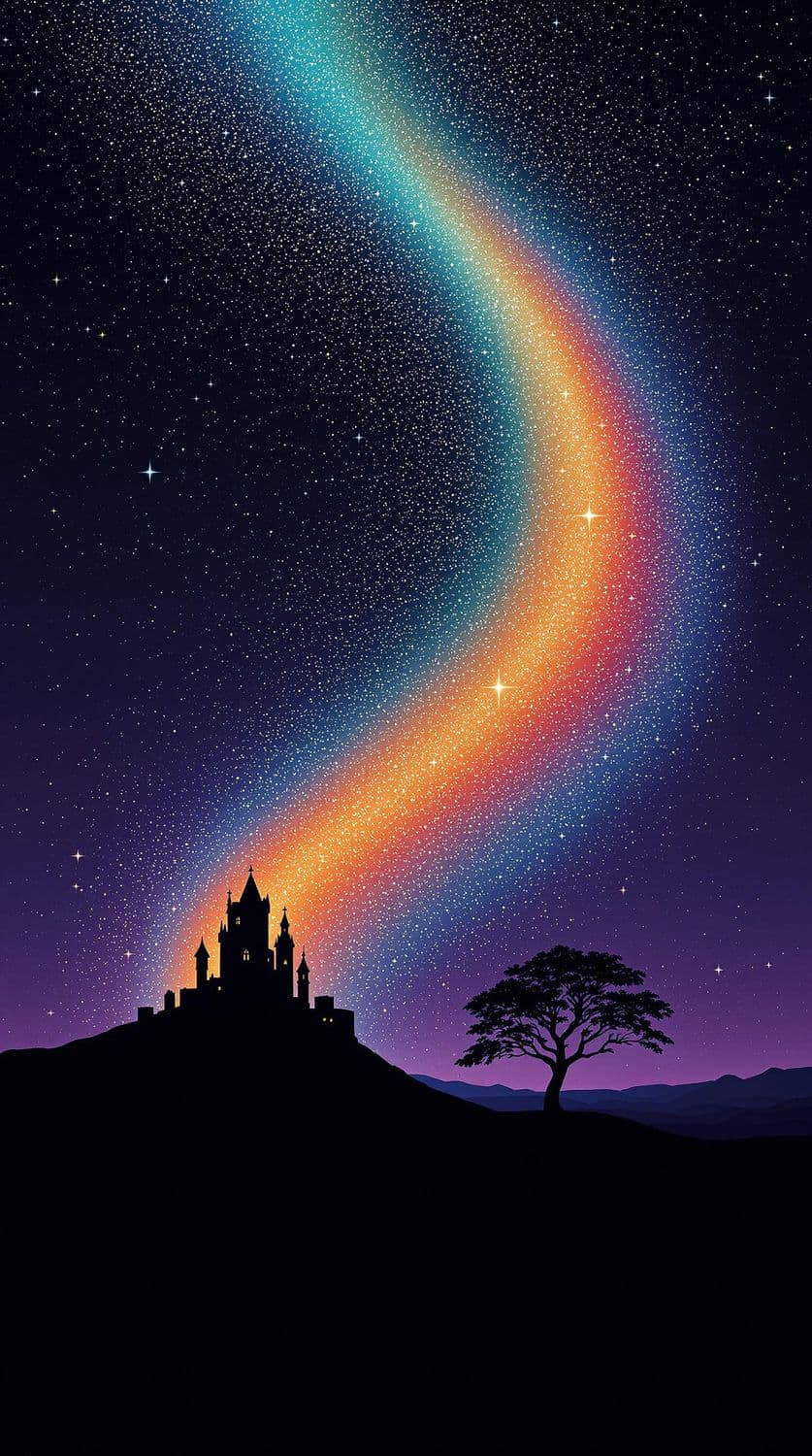 Midnight Wave Over Castle