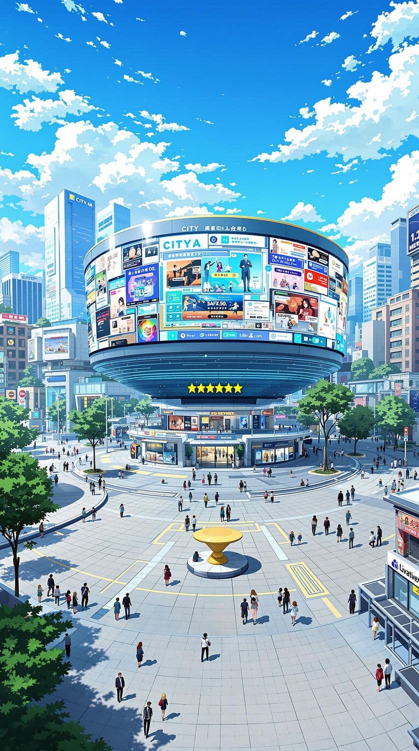 Futuristic City Square