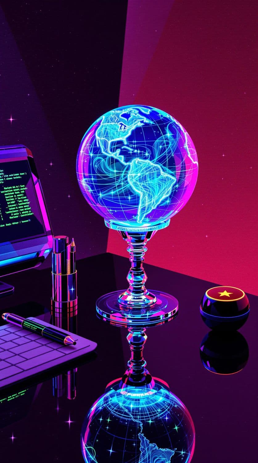 Retro-Futuristic Study Desk