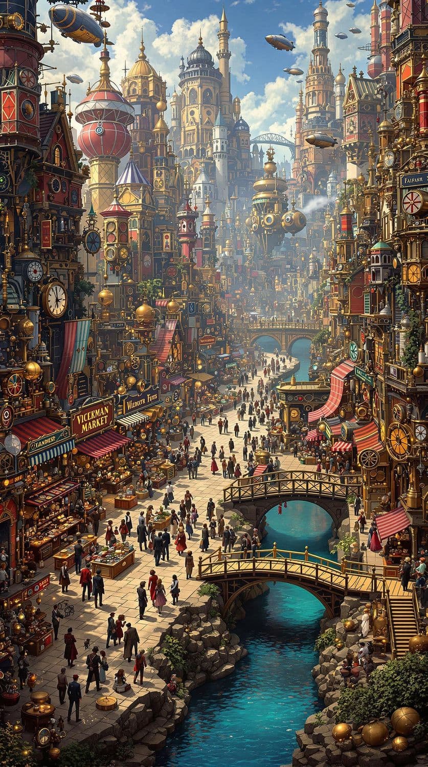 Steampunk Market Plaza