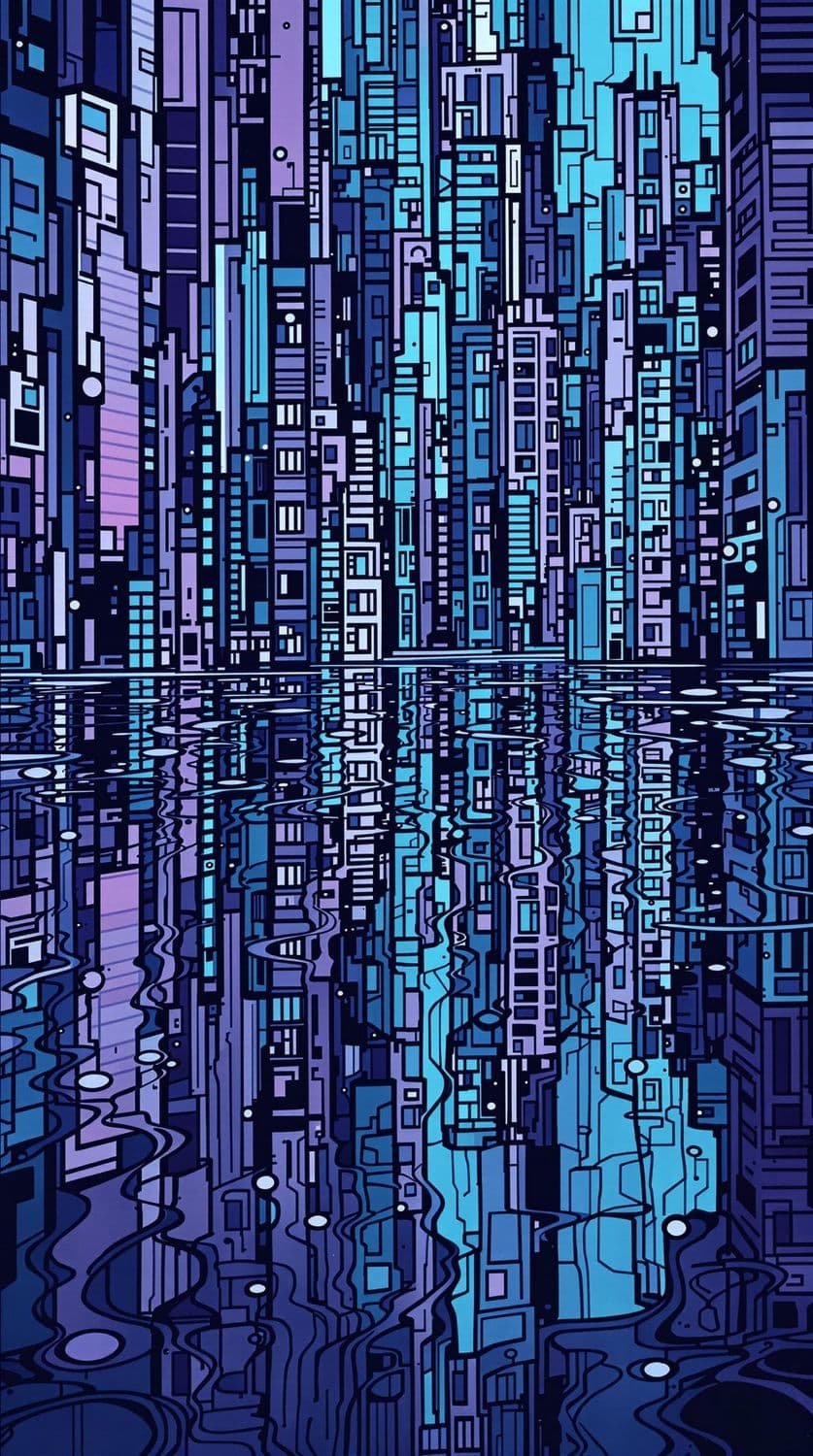 Abstract City Reflection