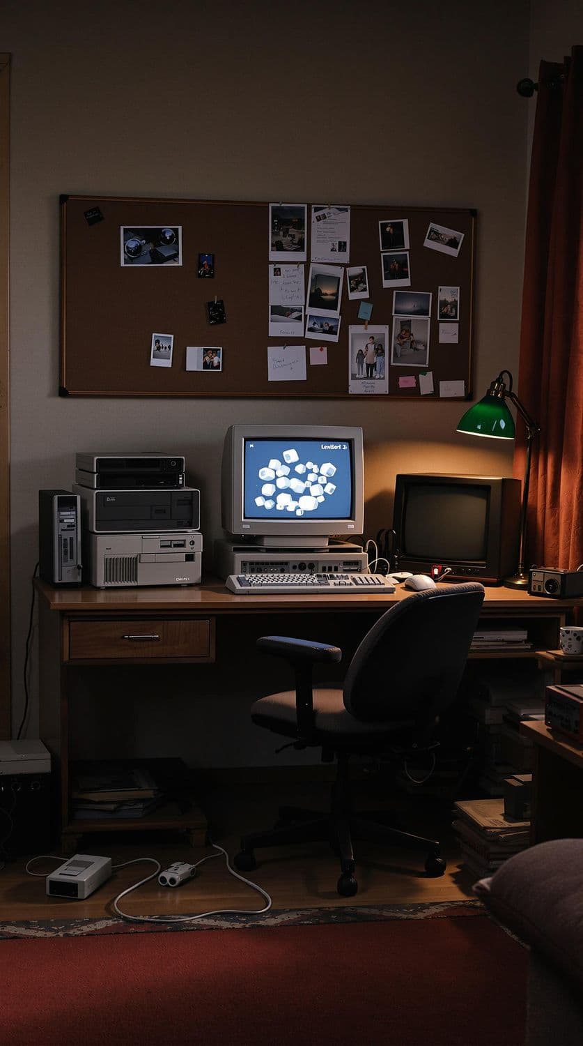 1990s Home Office with Desktop Computer
