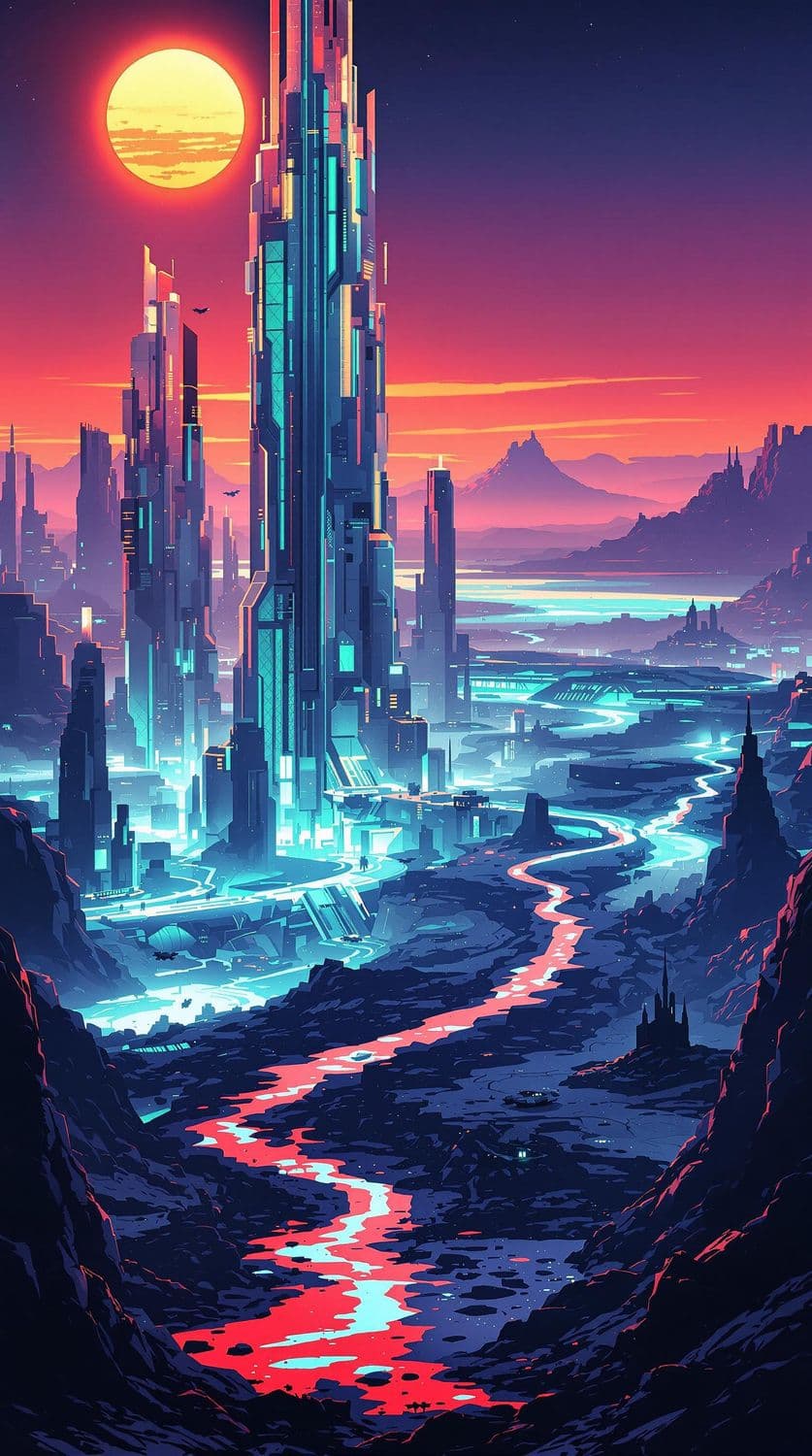 Futuristic Alien Cityscape