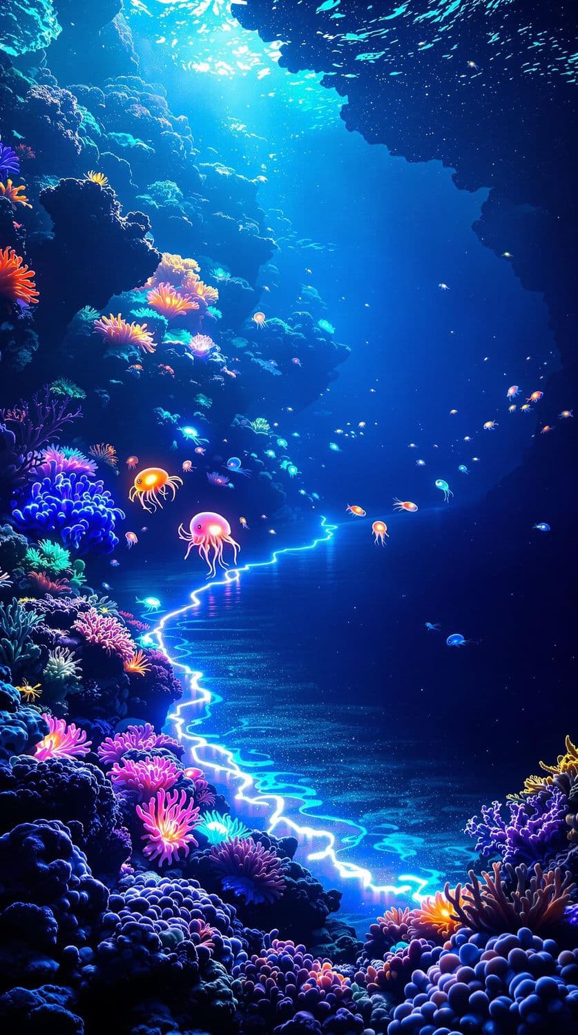 Neon Coral Garden