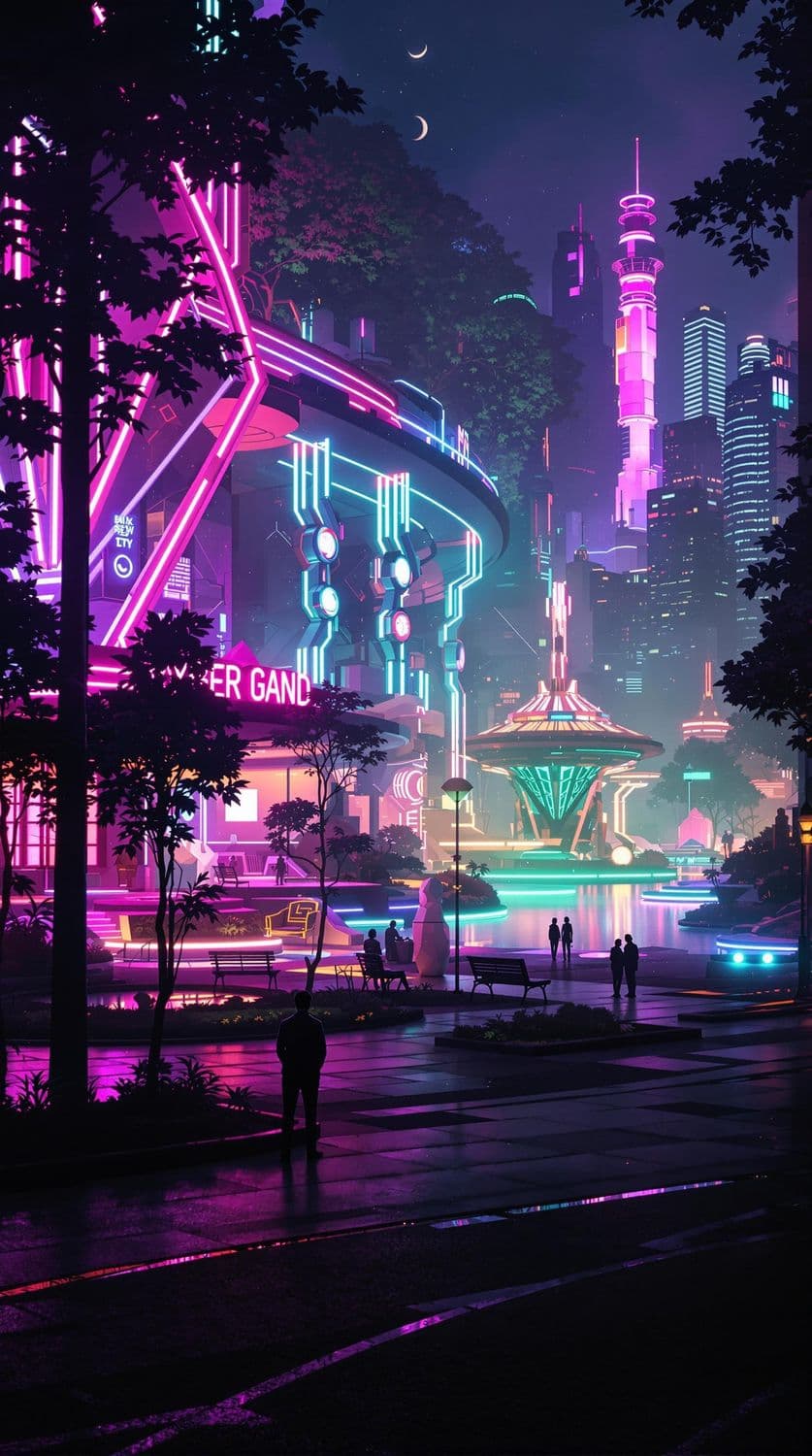 Neon Cyber Garden