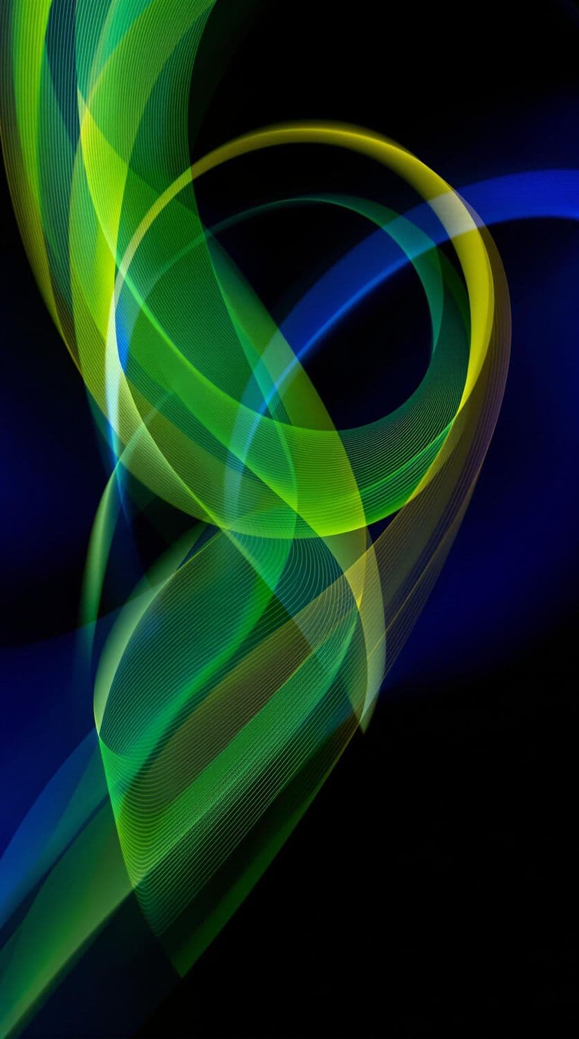Spiral Motion in Greens and Yellows