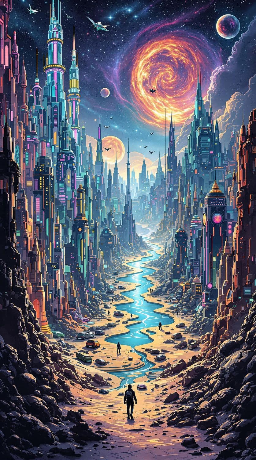 Alien Cosmic Cityscape
