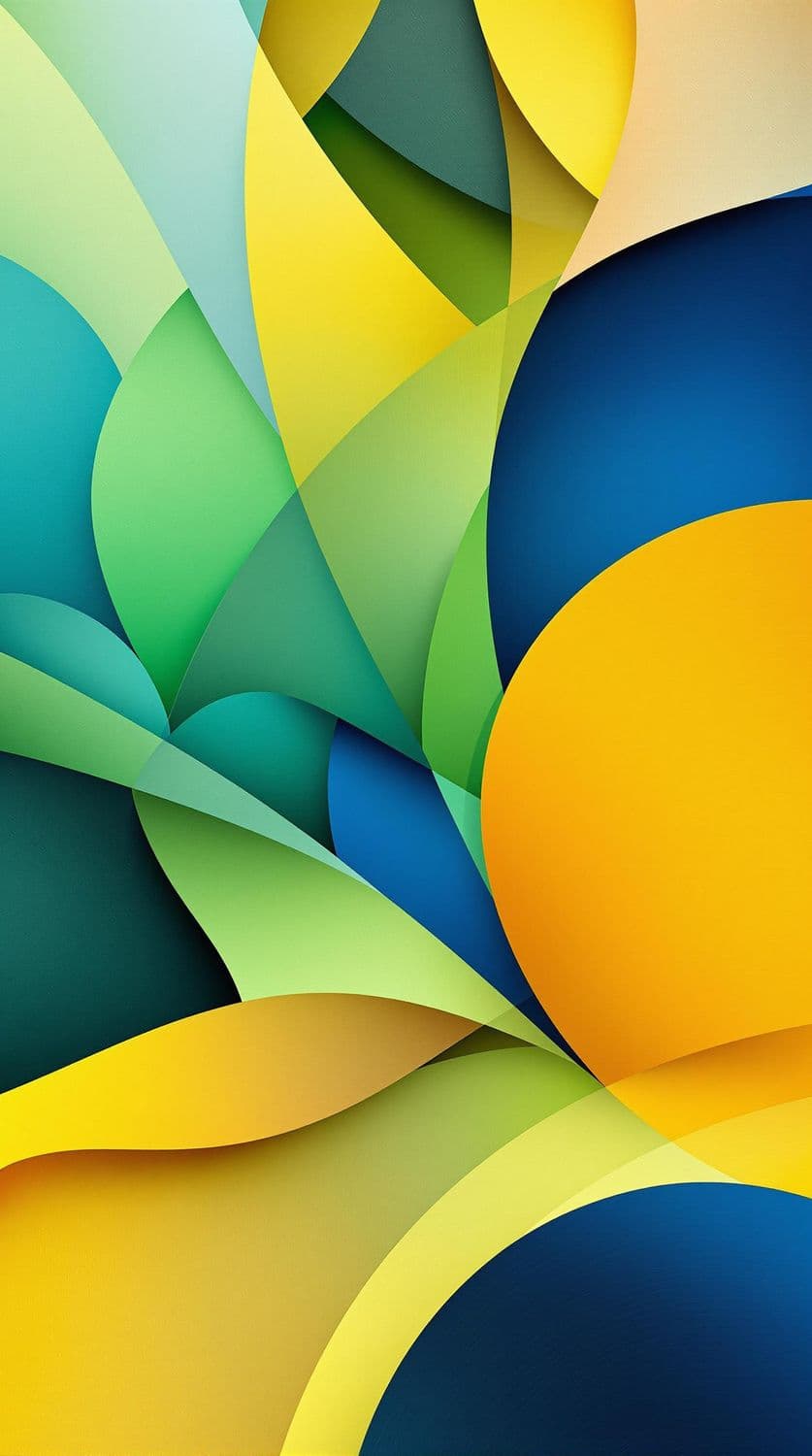 Geometric Harmony in Green and Yellow