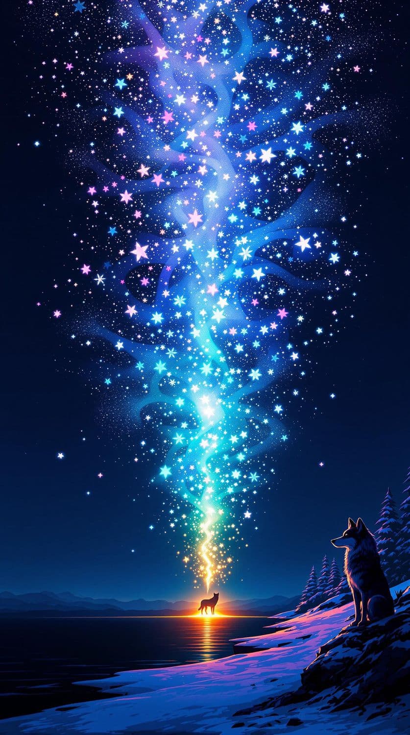 Bioluminescent Snowfall