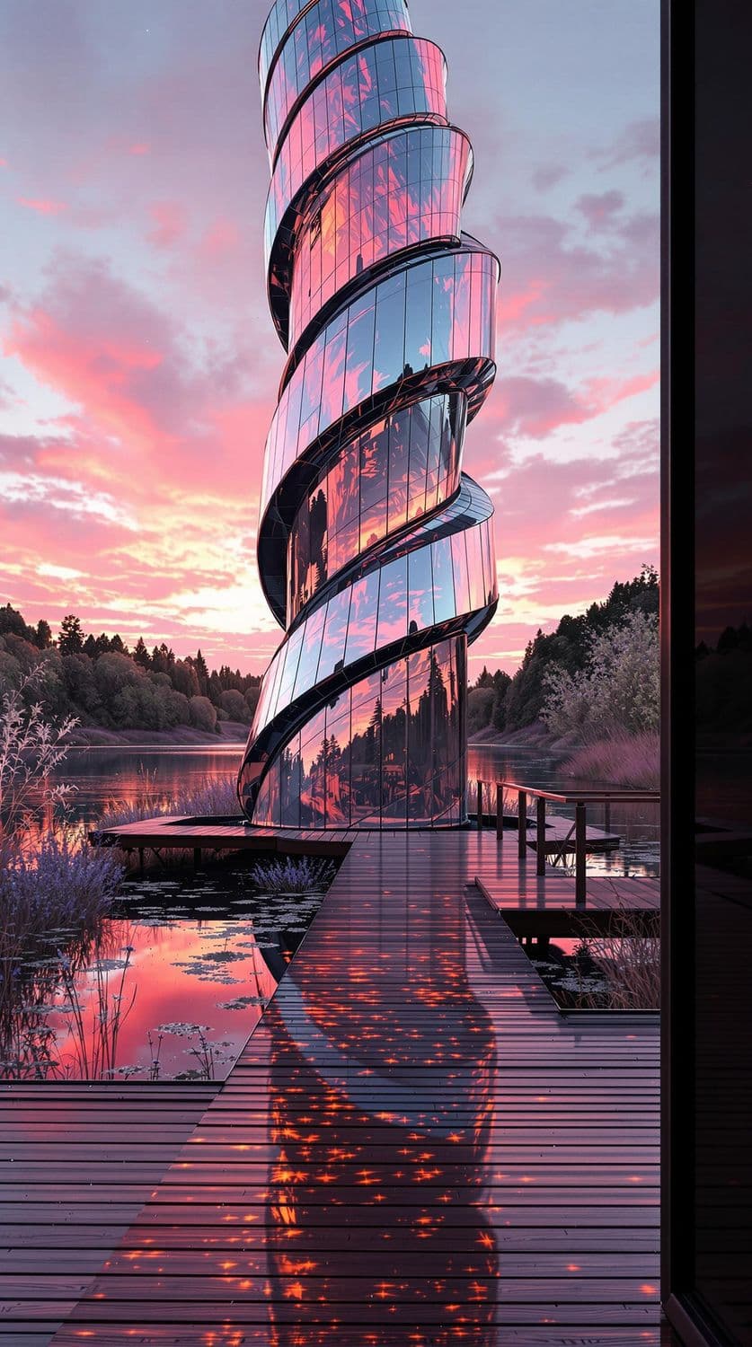 Spiral Tower at Sunset Lake