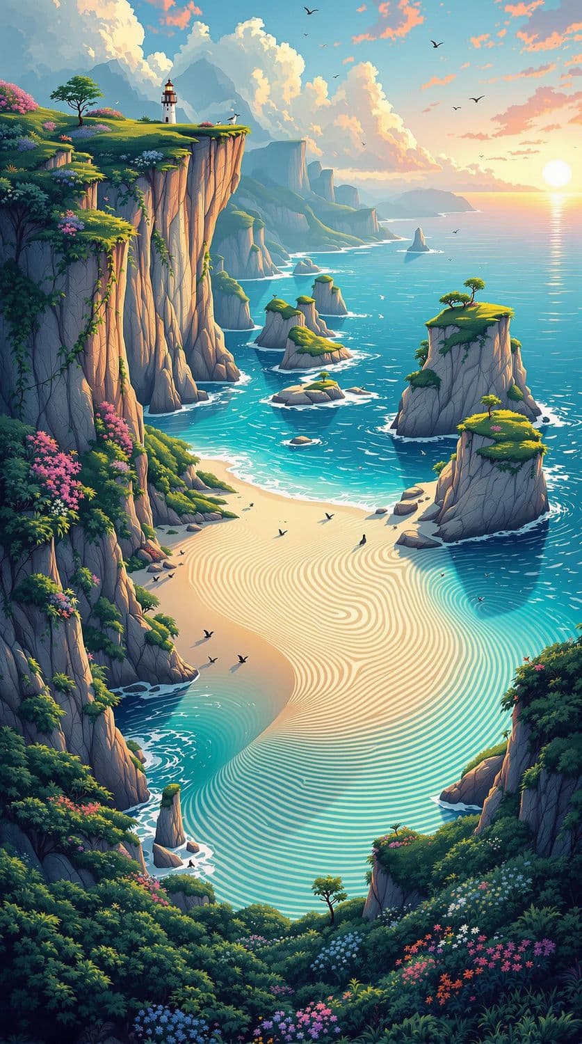 Fantasy Coastal Cliffs