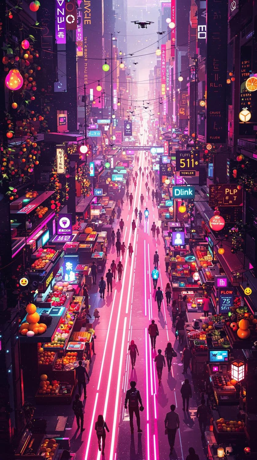 Futuristic Market Street