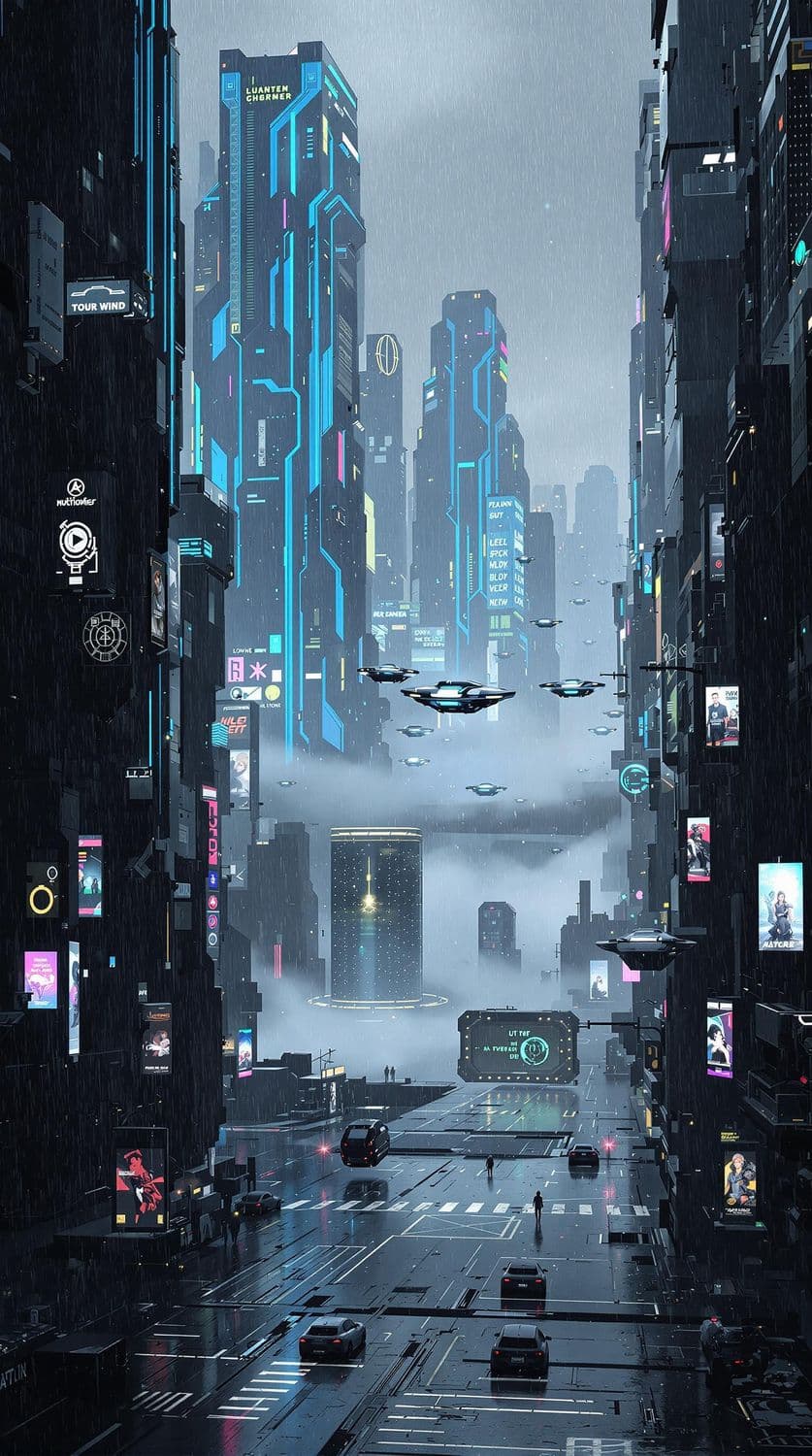 Rainy Neon City