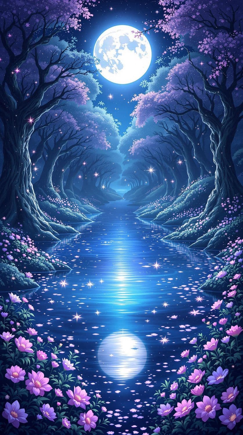 Moonlit Enchanted Forest