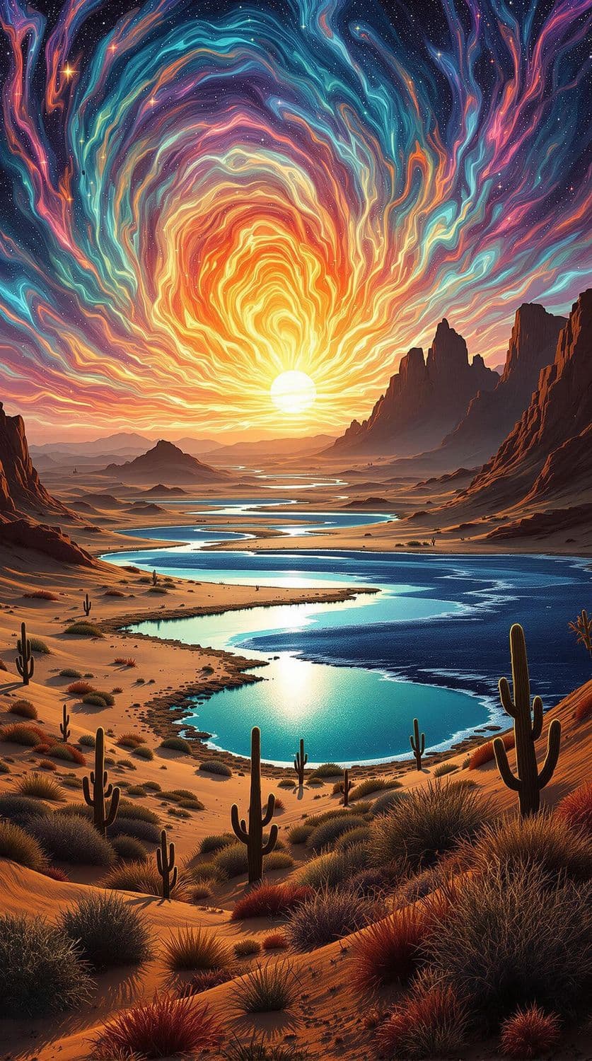 Surreal Desert Sunset