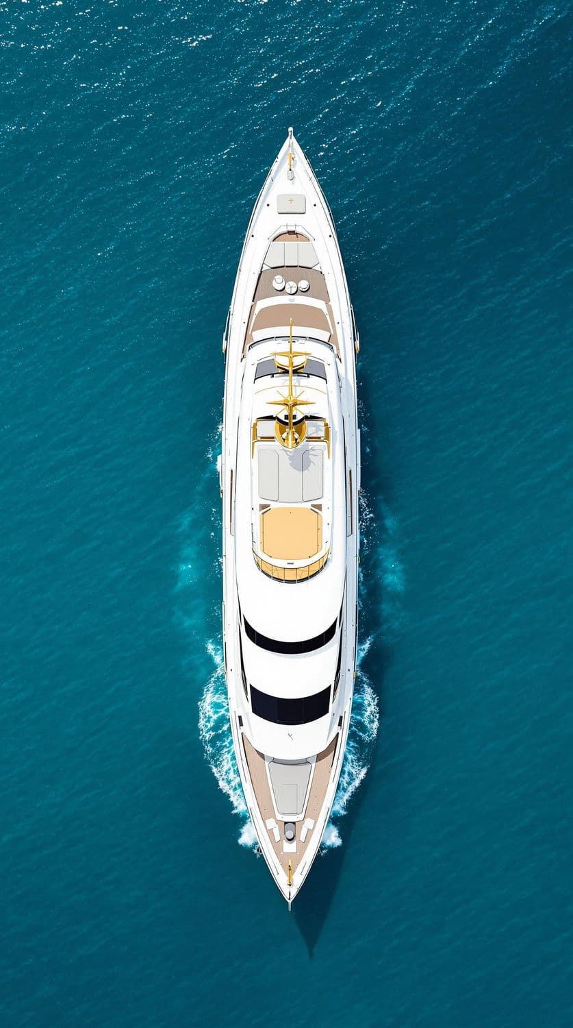 Luxury Yacht at Sea