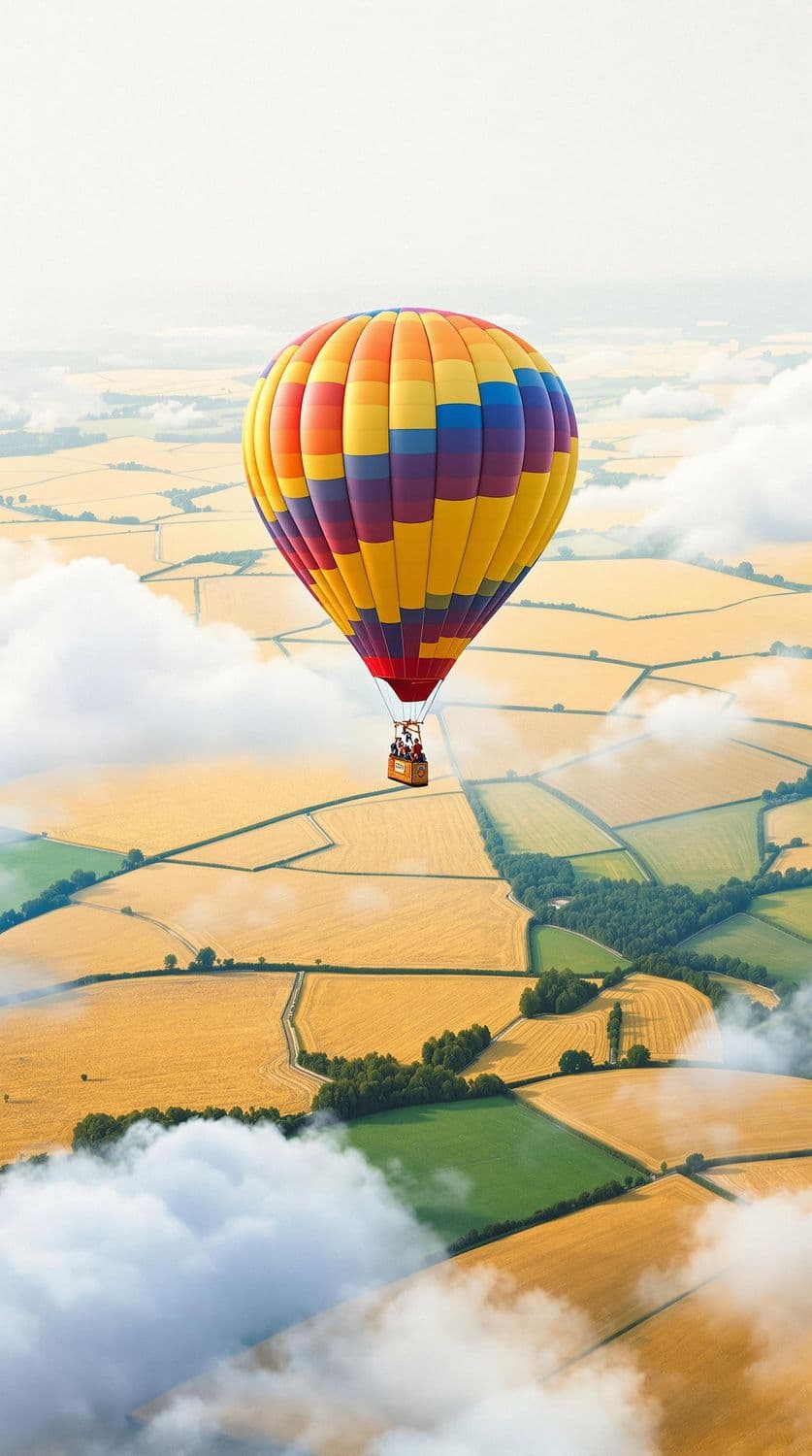 Balloon Over Fields
