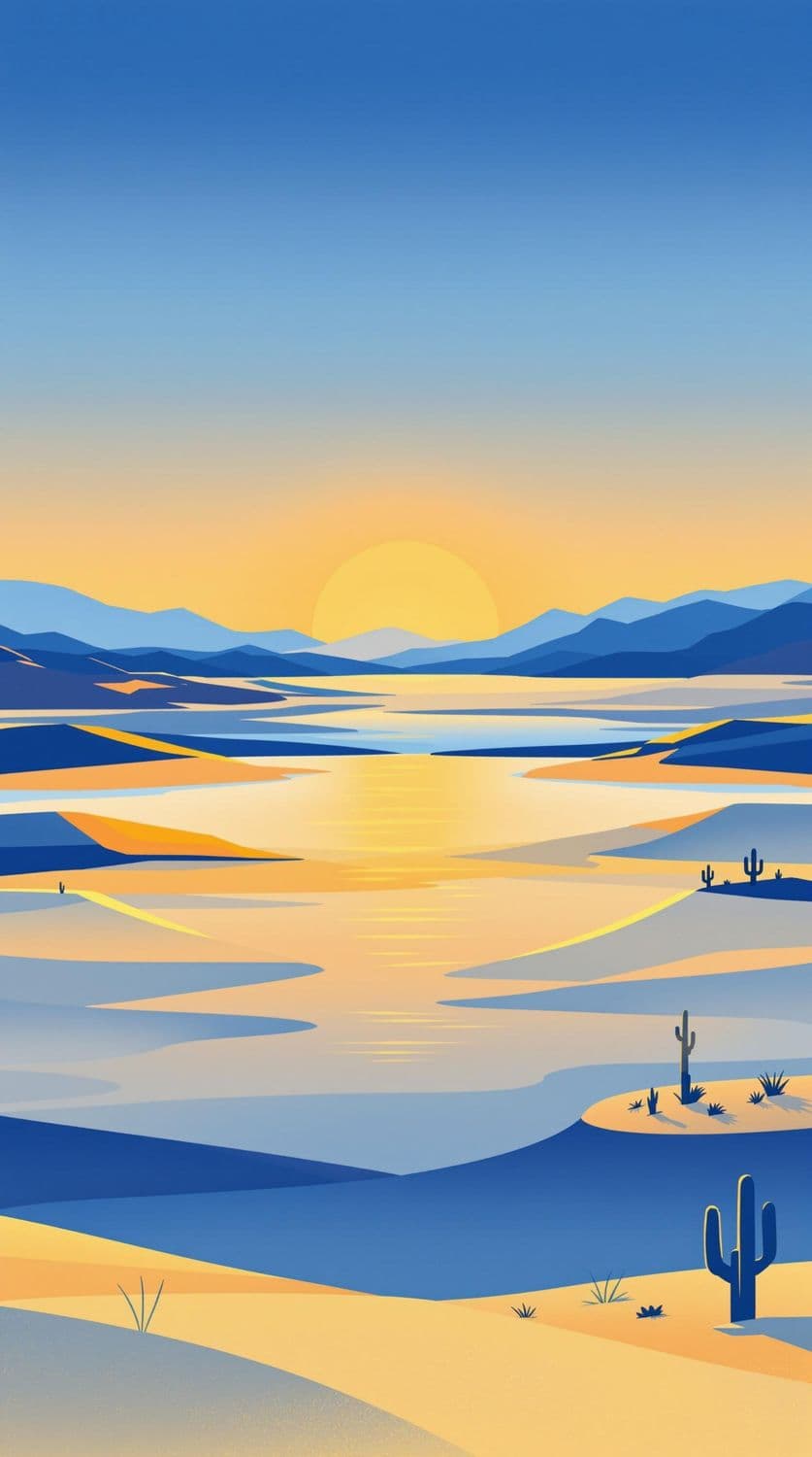 Serene Sunrise in the Desert