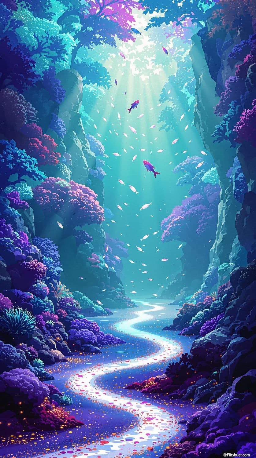 Bioluminescent Underwater World