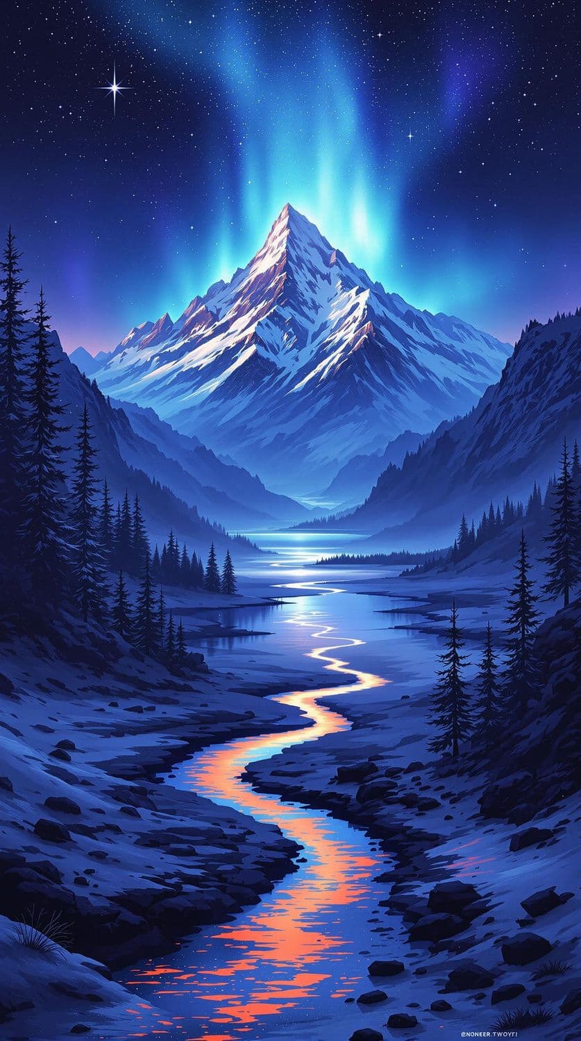 Aurora Mountain Serenity