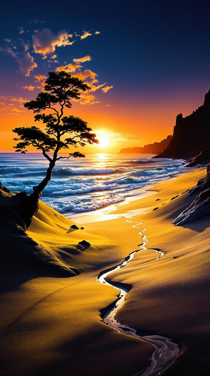 Surreal Coastal Sunset