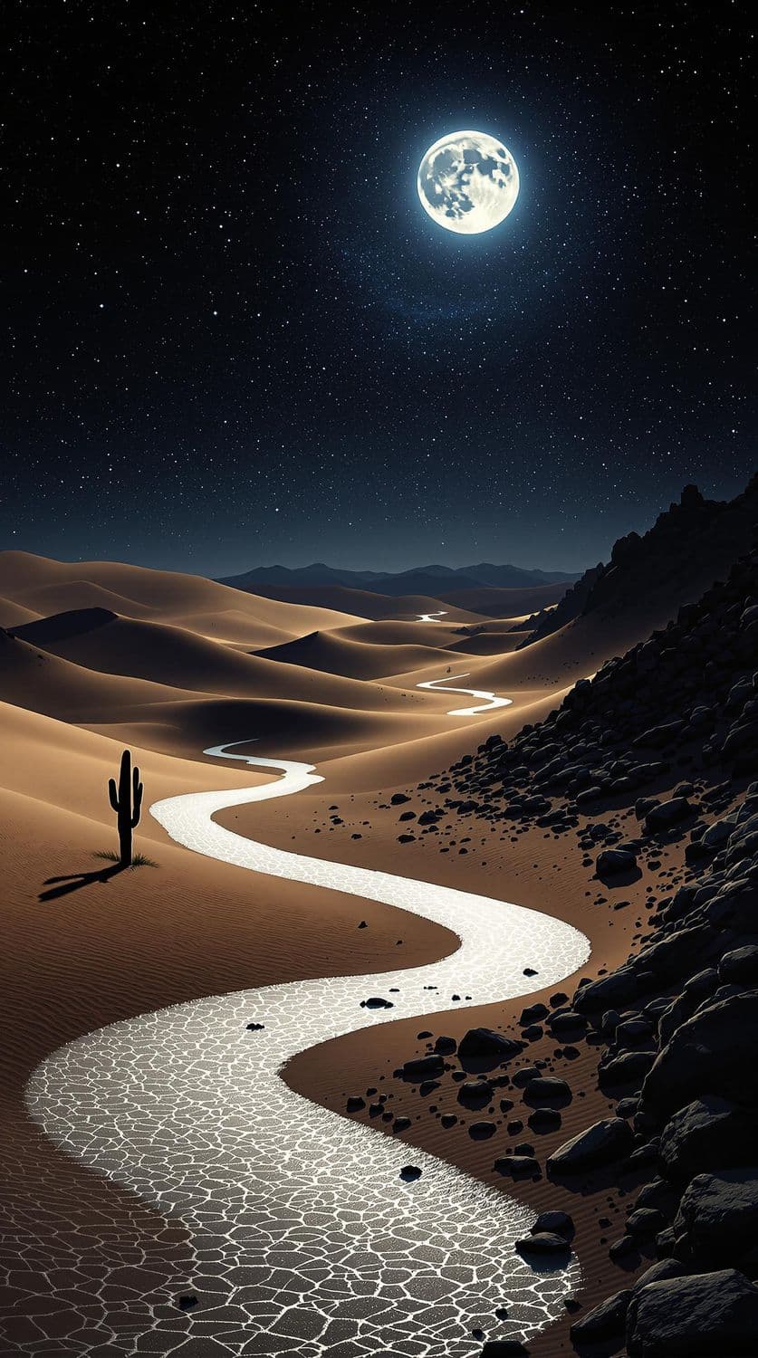 Moonlit Desert Enchantment