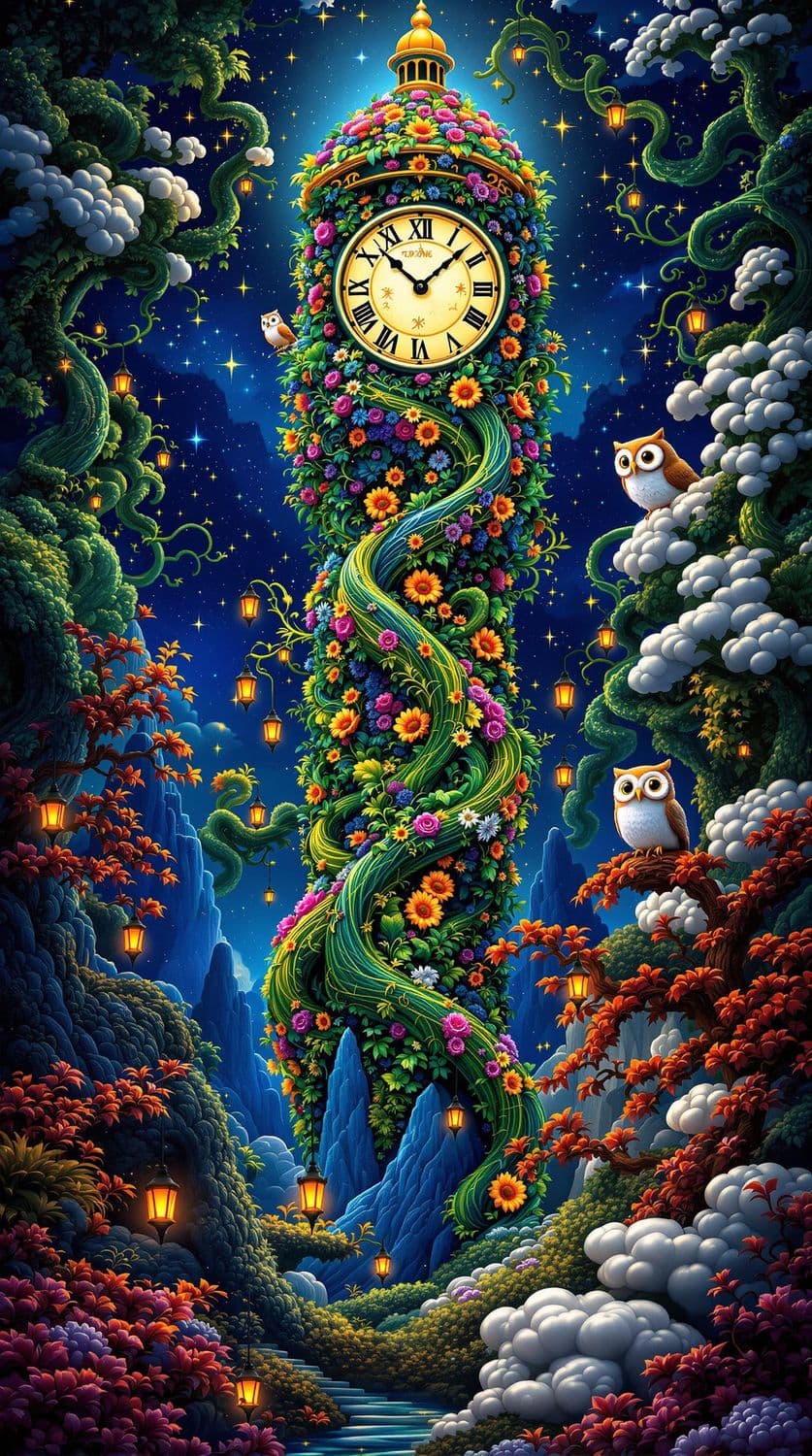 Floral Clock Tower Garden