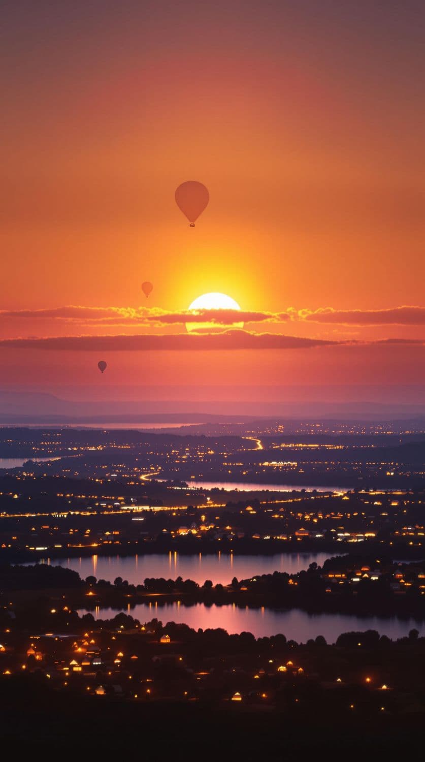 Pastel Dawn Over Countryside