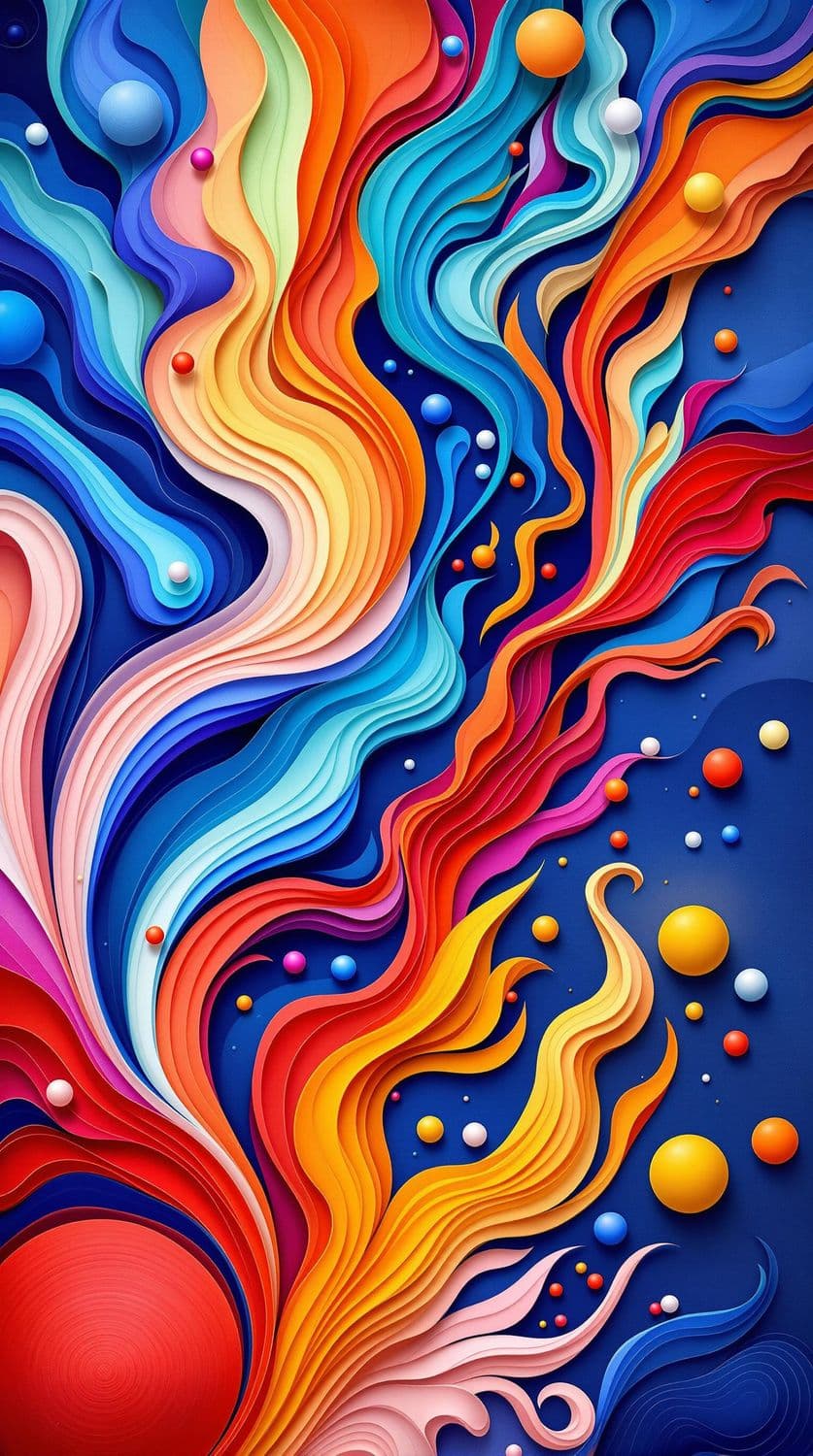 Vibrant Ribbons and Spheres