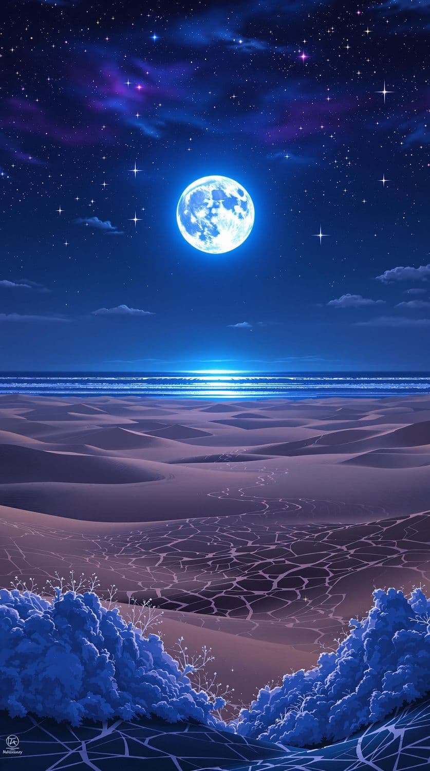 Moonlit Desert Serenity