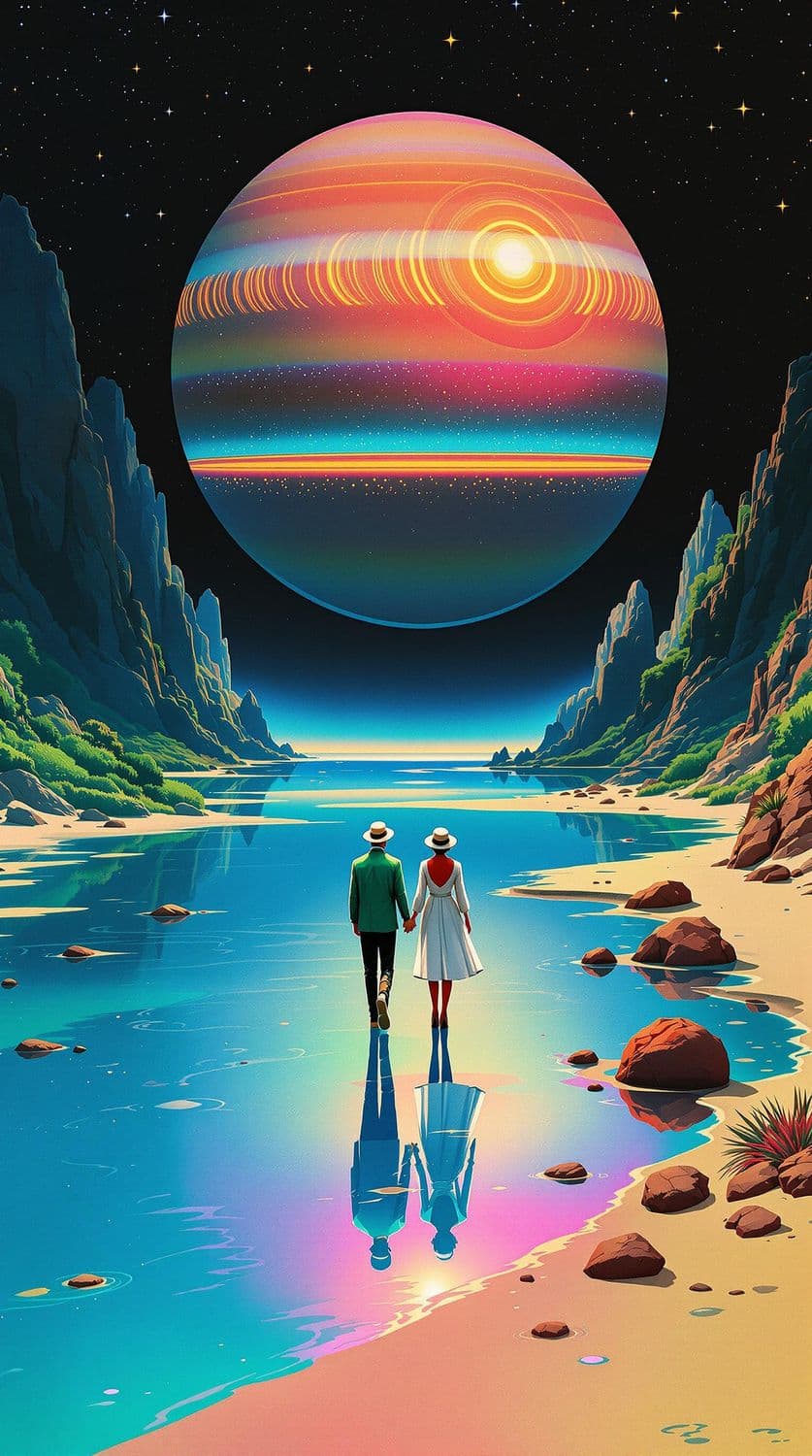 Emerald and Ruby Reflections