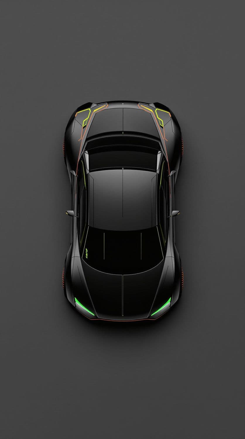 Concept Car with Neon Accents