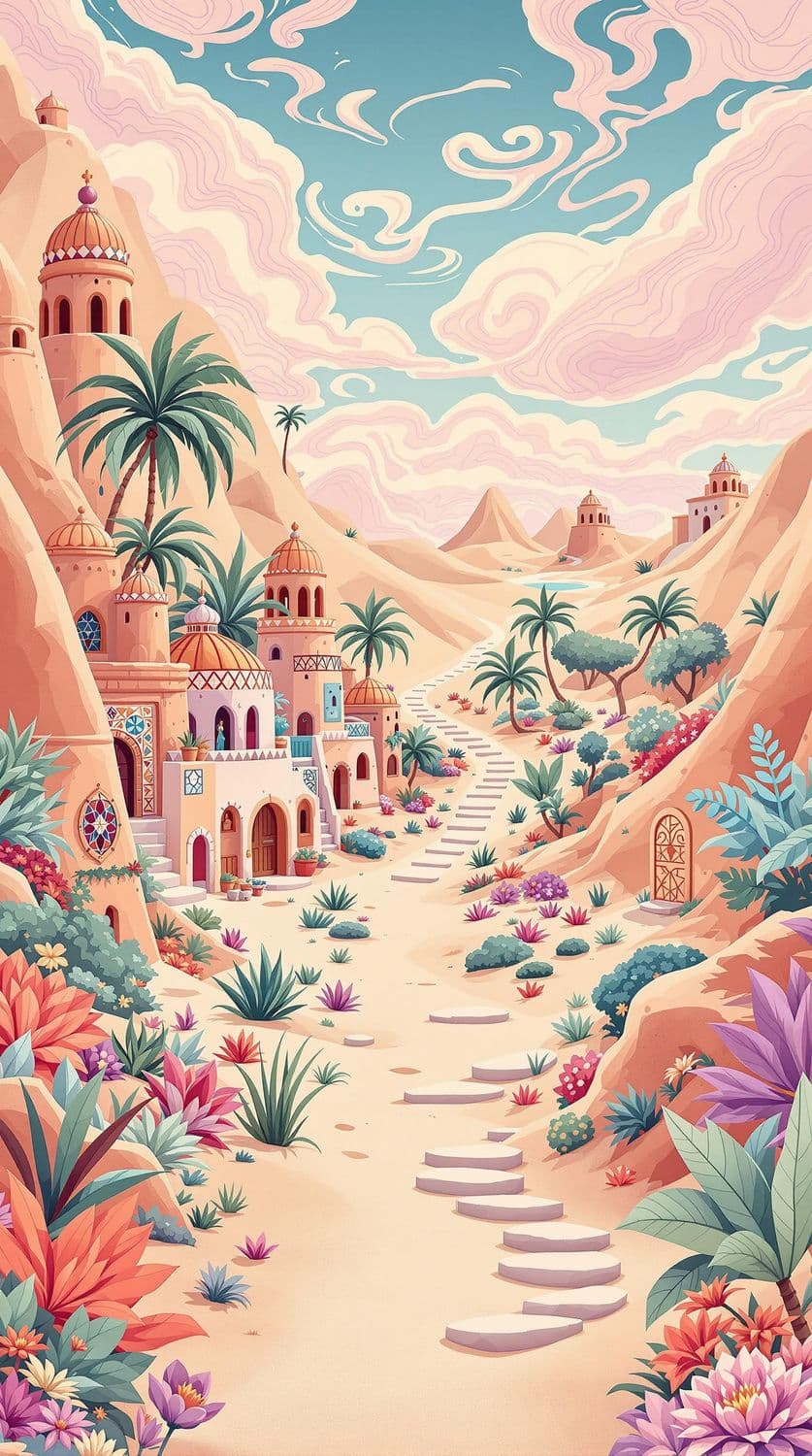 Dreamlike Desert Oasis