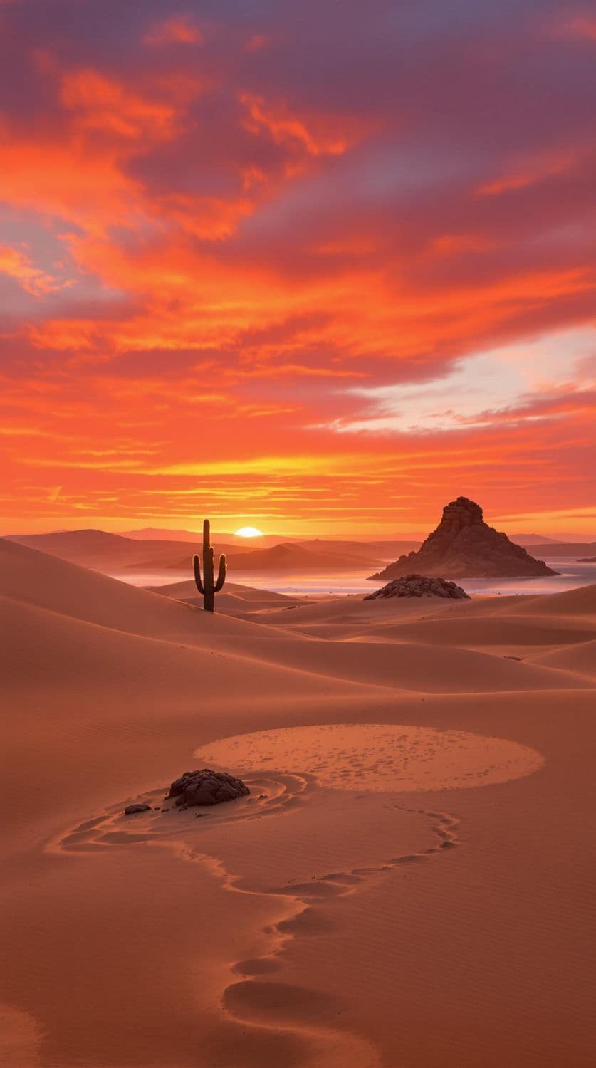 Desert Sunset Solitude