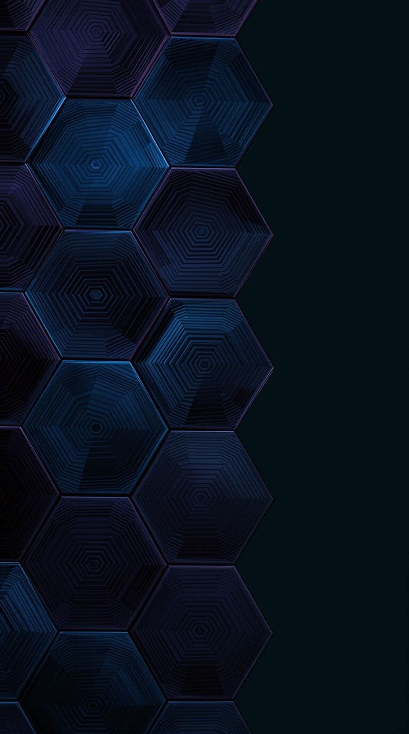 Metallic Honeycomb on Purple Gradient