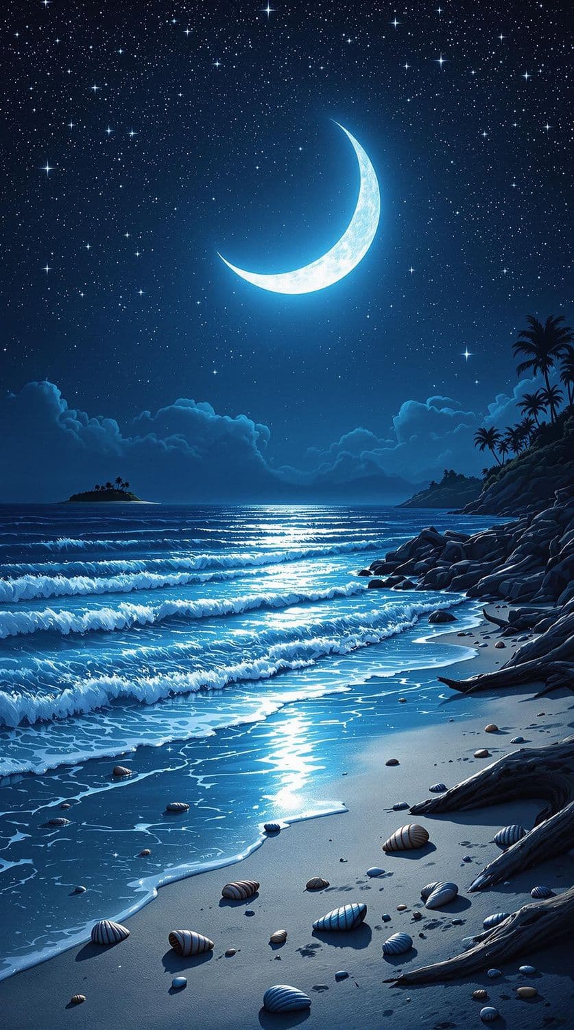 Starlit Beach Serenity
