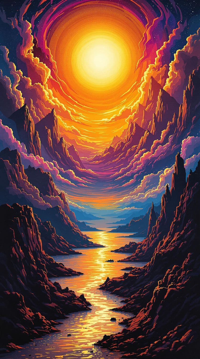 Celestial Mountain Sunrise