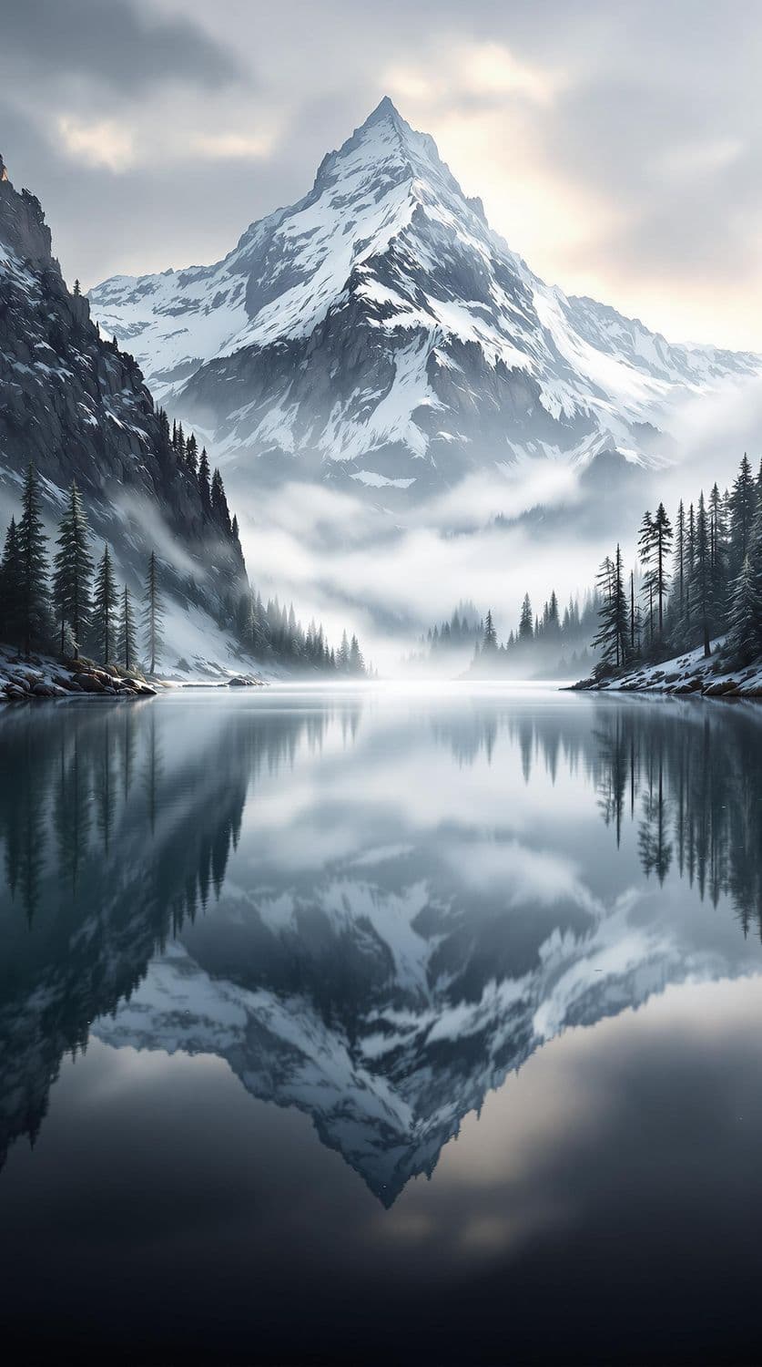 Serenity at a Mirror-like Alpine Lake