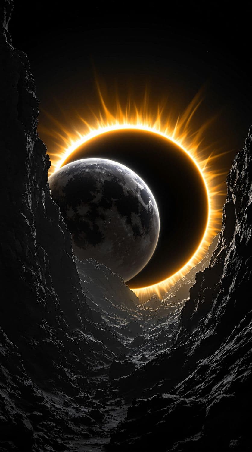 Eclipse Over Alien Terrain