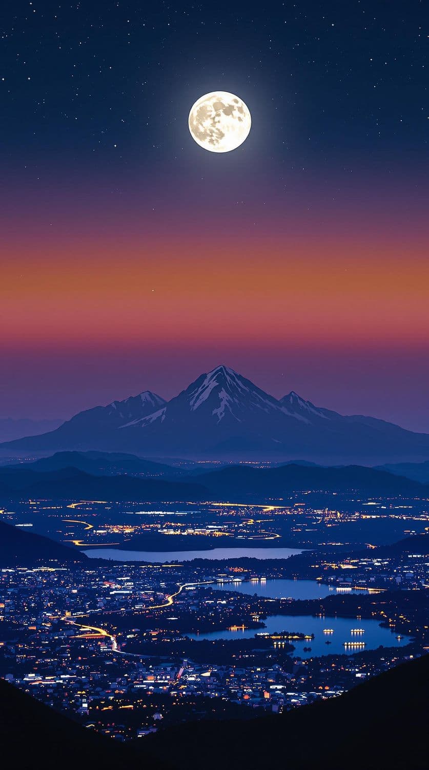 Moonlit Mountain Majesty