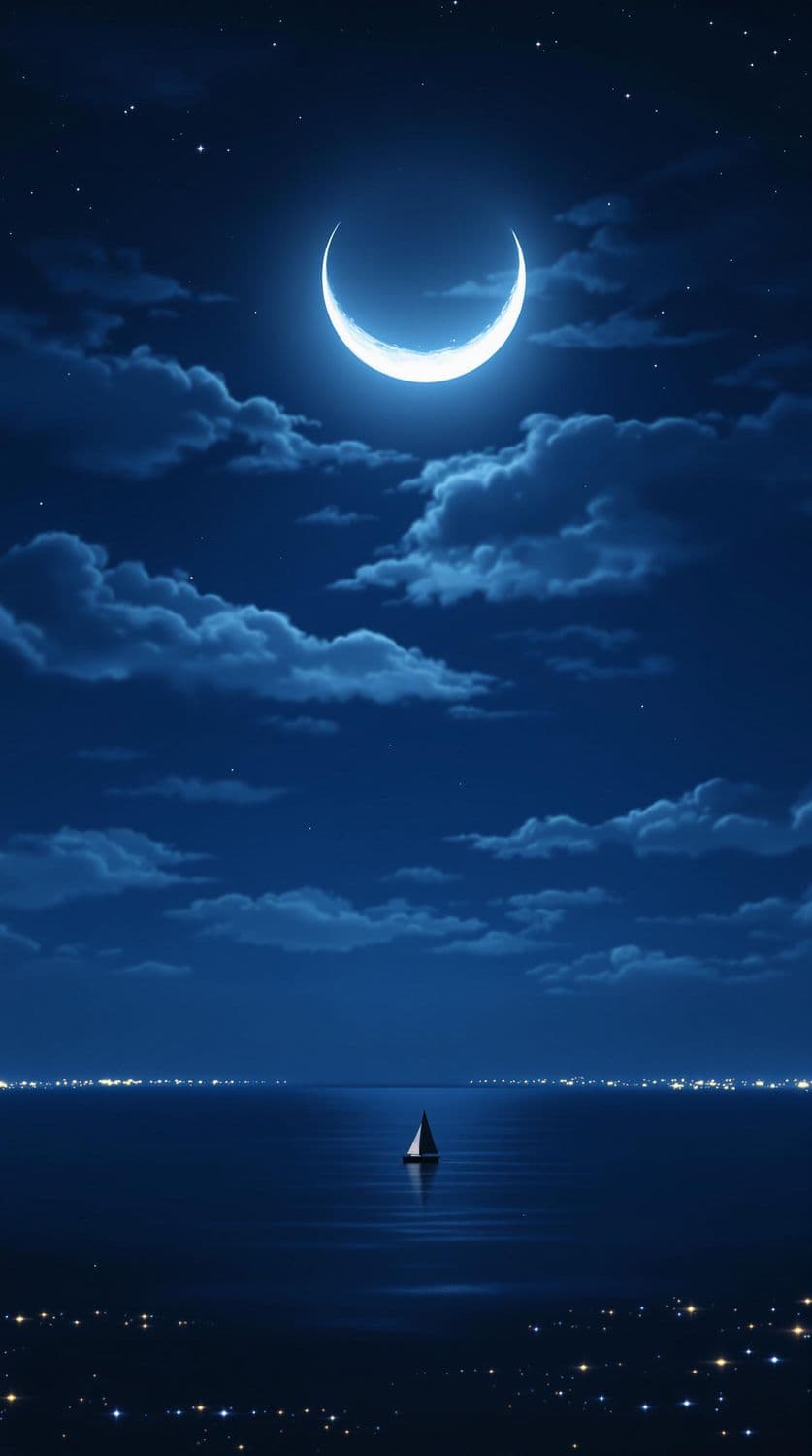 Moonlit Ocean Serenity