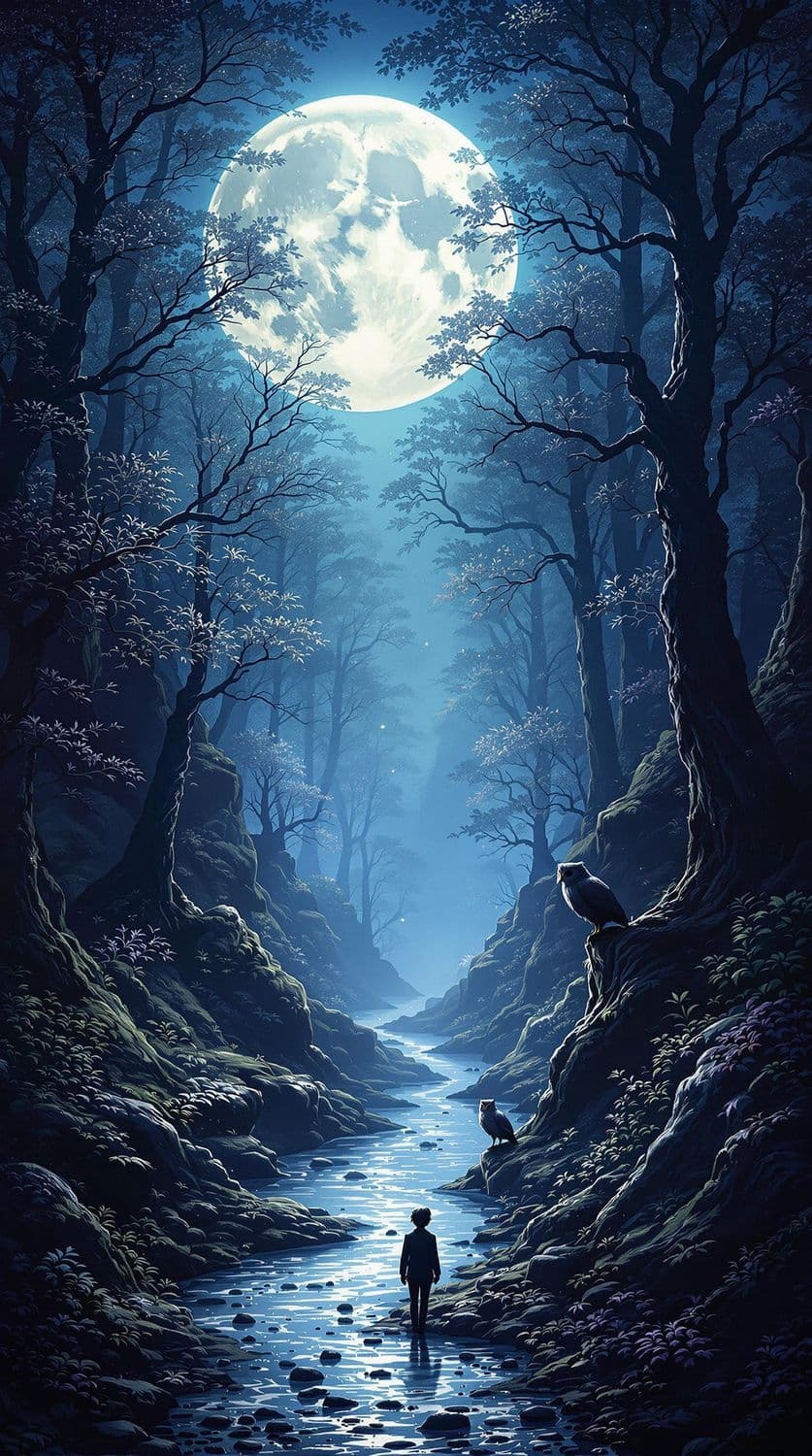 Moonlit Enchanted Forest