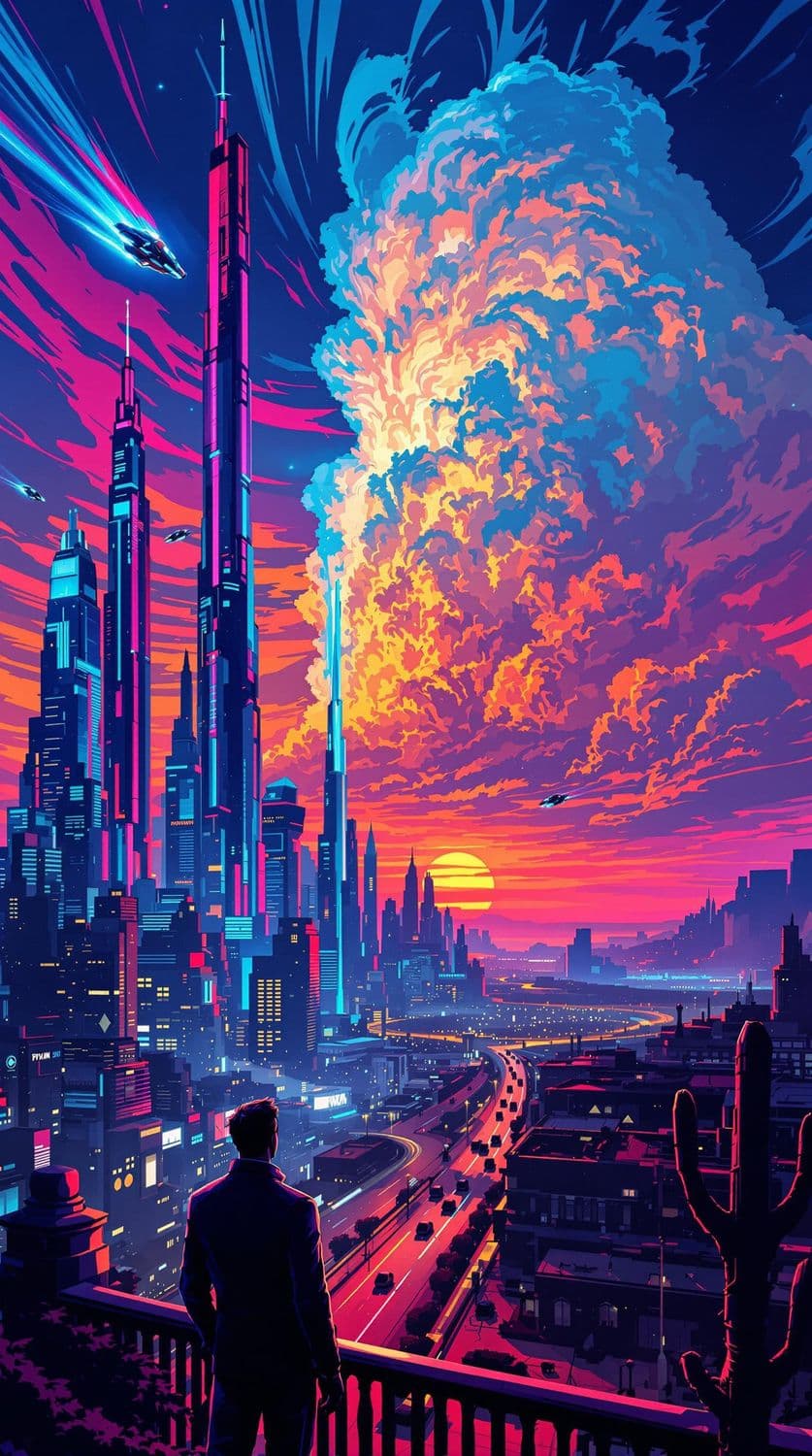 Neon Sunset Metropolis
