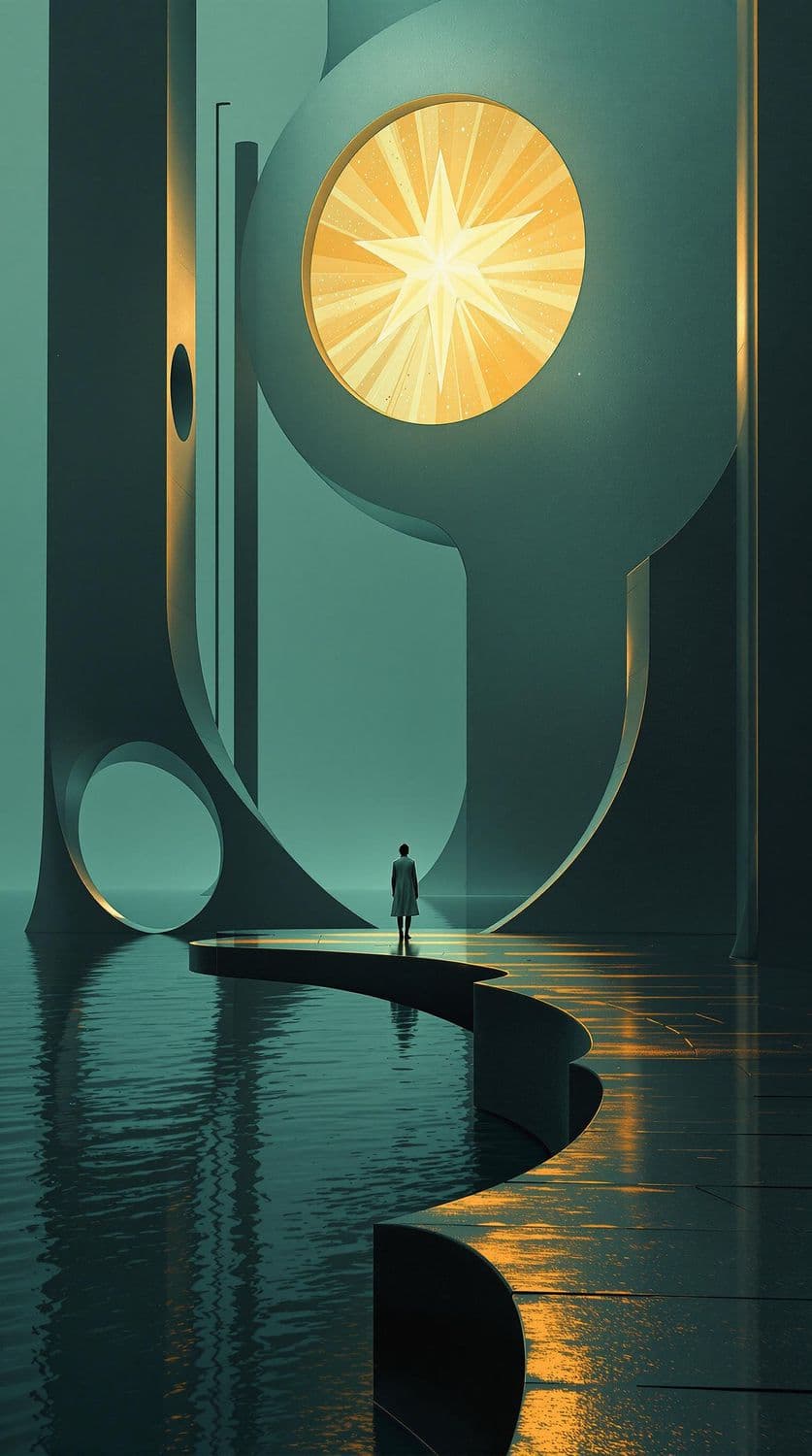 Starlit Spiral Seascape