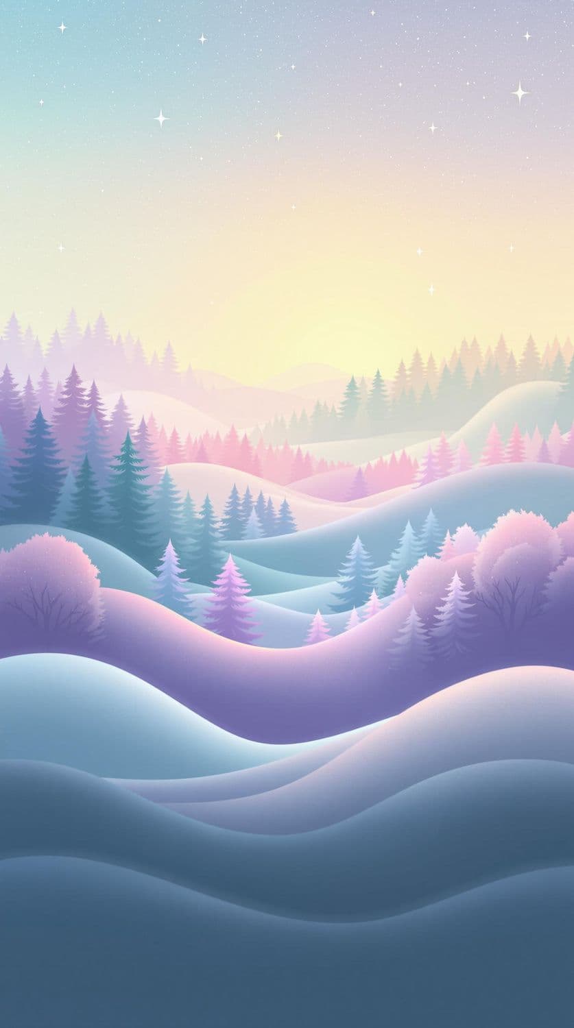 Pastel Dawn Forest