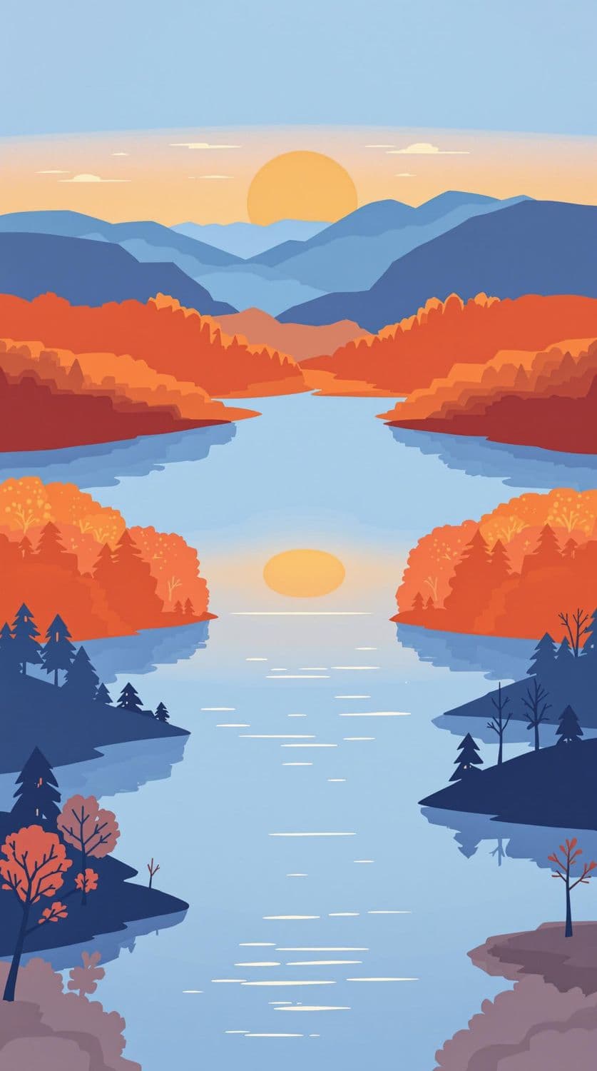 Calm Autumn Sunset