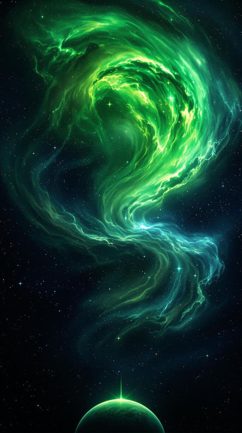 Emerald Cosmic Dance