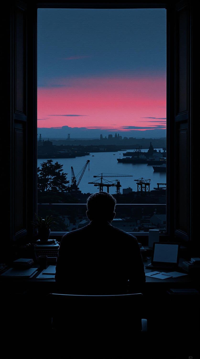 Harbor Twilight Silhouette