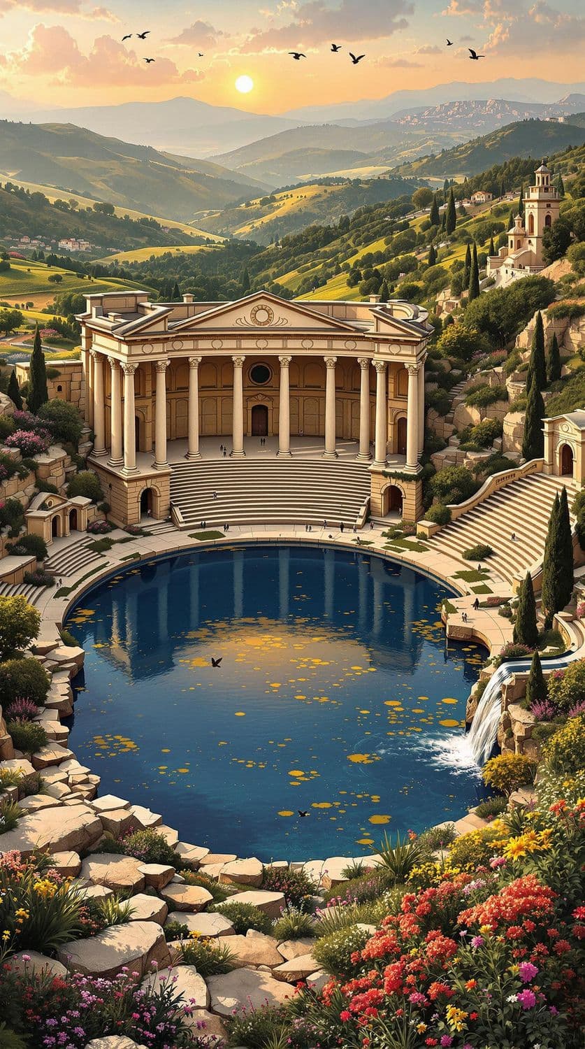 Roman Amphitheater at Sunset