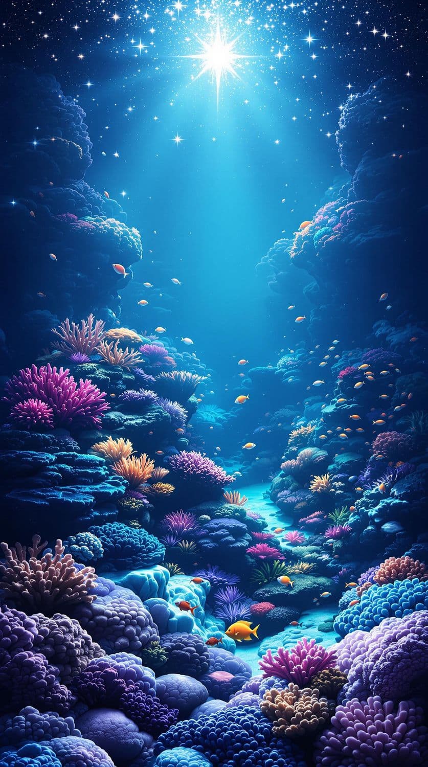 Starlit Underwater Gardens
